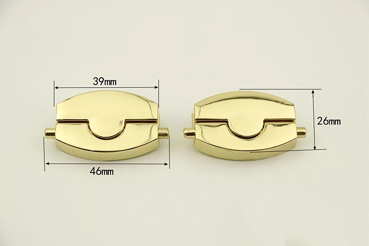 New Metal Clasp Turn Lock Twist Locks Bag Closure Gold Button Craft Bag Purse Locks